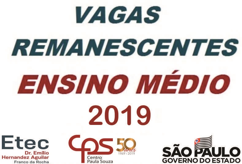 Vagas Remanescentes Ensino Médio 02-2019