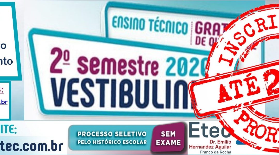 Vestibulinho 2° Semestre 2020
