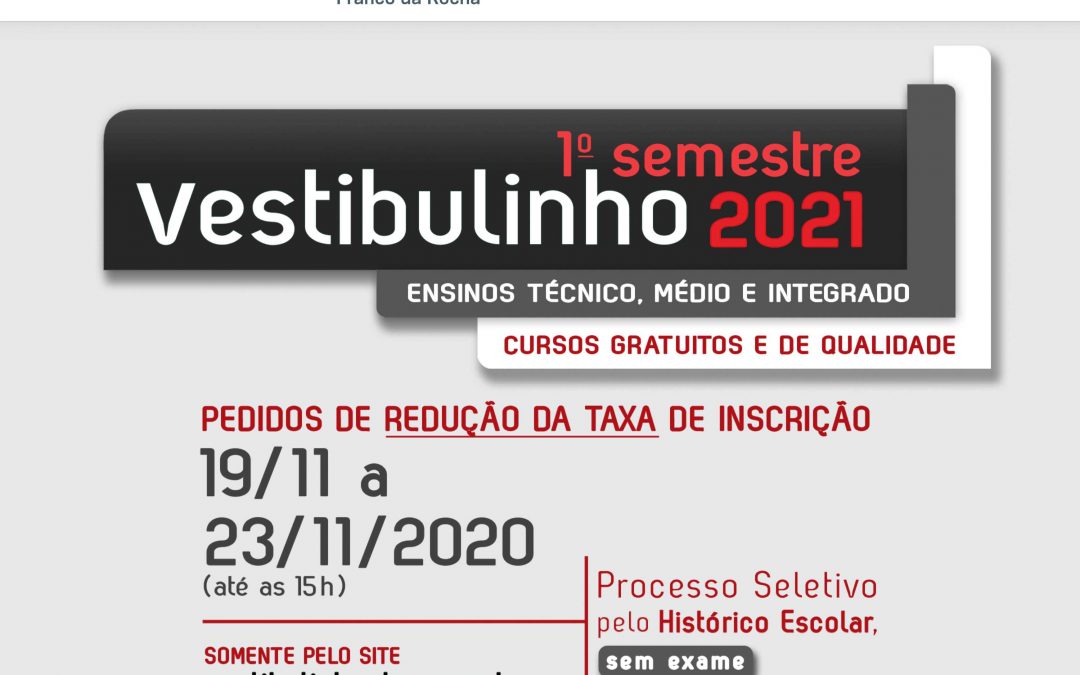 Redução da Taxa de Inscrição