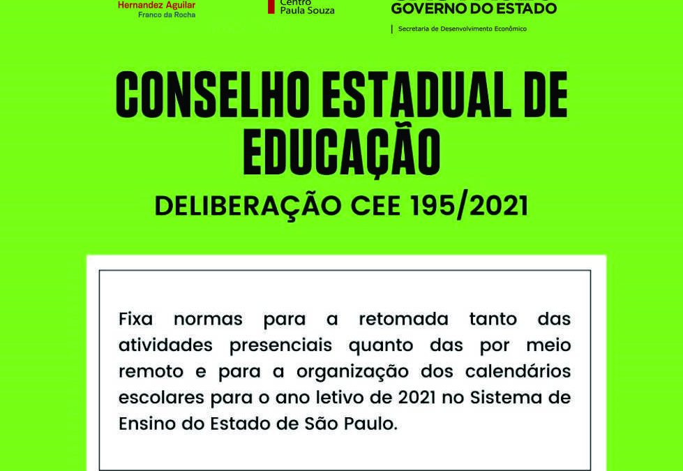 Deliberação CEE 195/2021