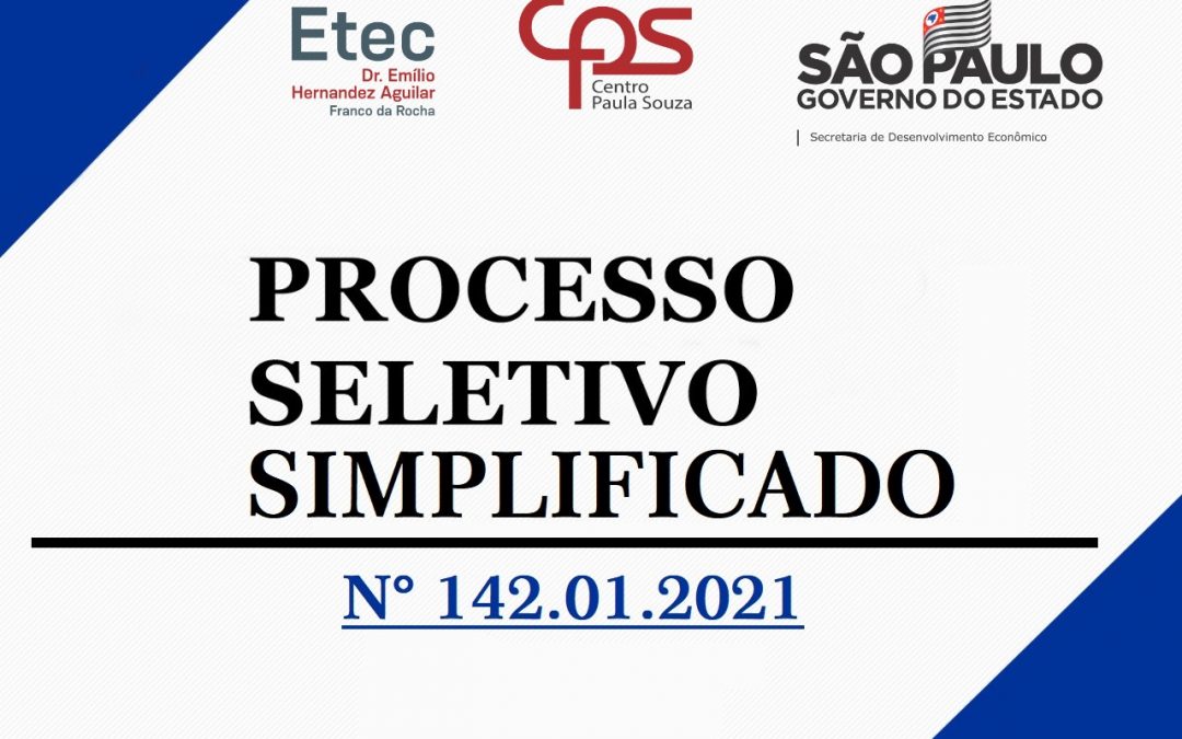 PSS N°142.01.2021 – Informática para Internet Integrado ao Ensino Médio
